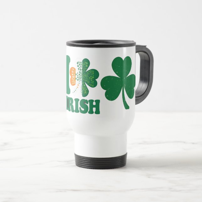 Voyage J'Aime La Mug Irlandaise | Shamrock de la Saint-Pa (Devant droit)