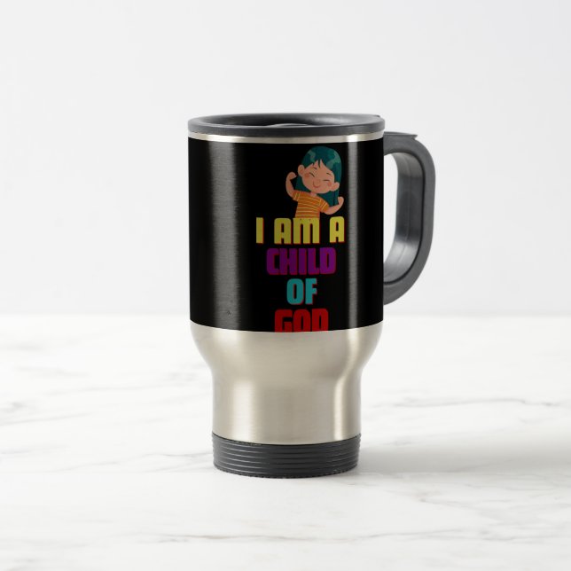 Voyage Je suis un enfant de DIEU Mug à deux tons (Devant droit)