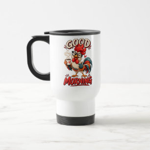Voyage Joli poulet de dessin animé avec mug