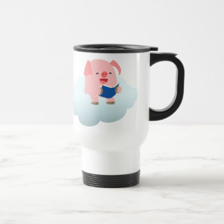 Voyage Lecteur de cochon de dessin mignon sur Mug Commute