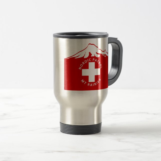 Voyage Logo Mtn De Mug De Café Inoxydable (Devant droit)