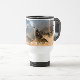 Voyage Loups de Yellowstone Travel Mug