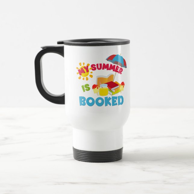 Voyage Mon Été Est Réservé Mug De Café À Deux Tons (Gauche)