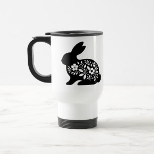 Voyage Mug à crayon de lapin floral - Café de lapin migno