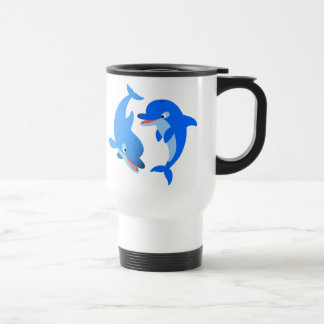 Voyage Mug Commuter Dauphins de Dessin Animé Mignons qui
