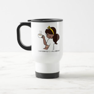 Voyage Mug de café caféiné et vacciné personnalisé