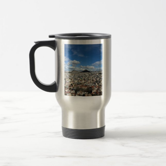 Voyage Mug de café de ville grecque (Gauche)