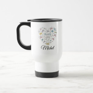 Voyage Mug de café personnalisé avec un lapin mignon