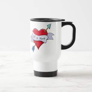 Voyage Mug de coeur Valentine personnalisée