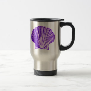 Voyage Mug de coquillage de mer violet au clair de lune t