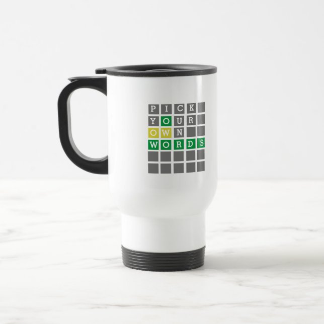 Voyage Mug de mot personnalisé (Gauche)