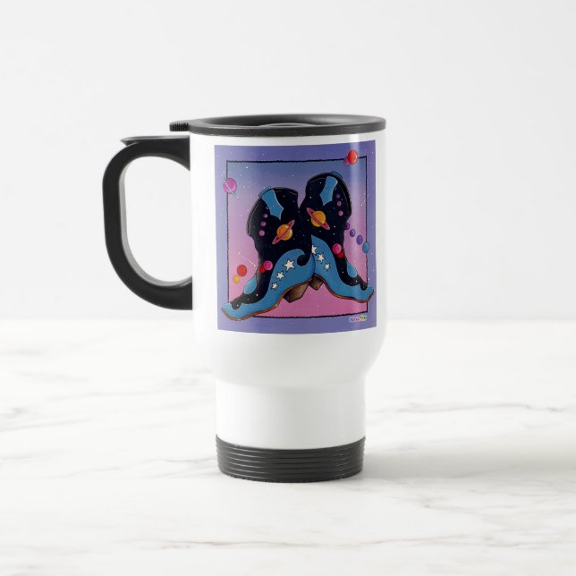 Voyage Mug de voyage, Coupe - Boots de cowboy de minuit (Gauche)