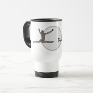 Voyage Mug - Silhouette de gymnaste avec nom