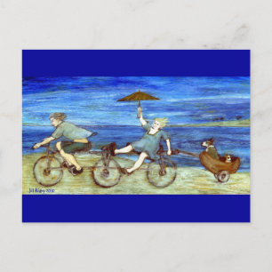 Voyage par Tandem Bicycle Carte postale