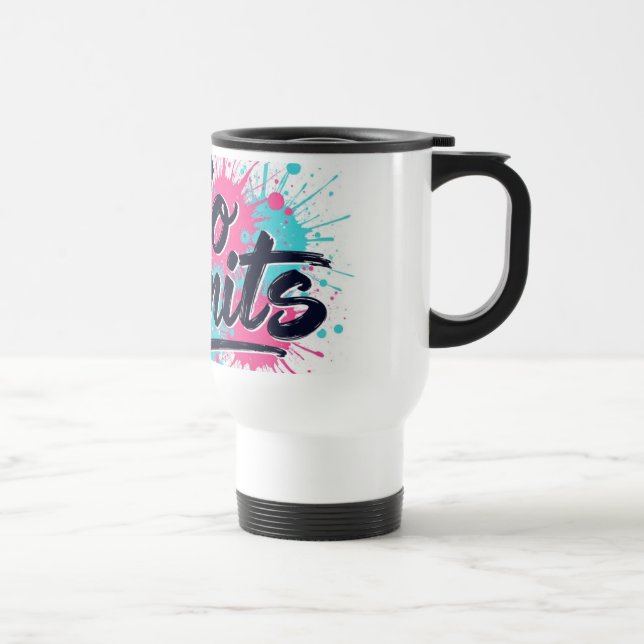 Voyage Pas de limite Mug Motivationnel - Splash Art (Droite)