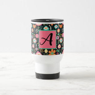 Voyage Patch de fleur lunaire sur Mug Noir