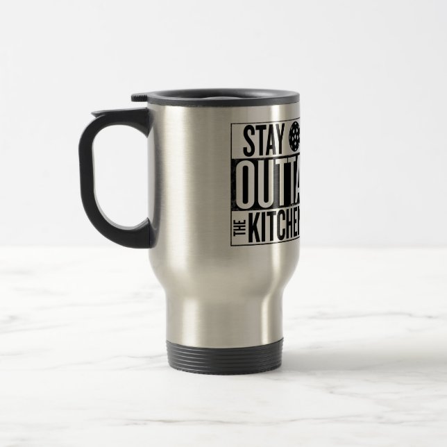 Voyage "Restez en dehors de la cuisine" Travel Mug (Gauche)