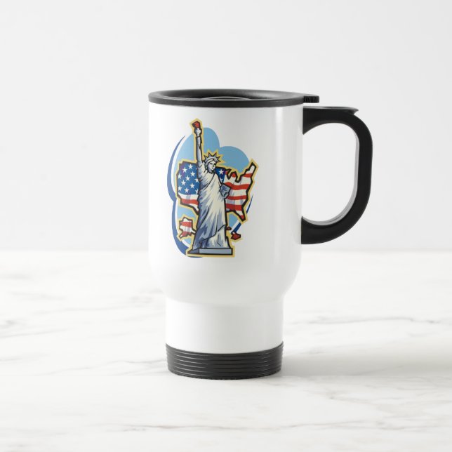 Voyage Statue De Liberty Travel Mug (Droite)