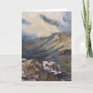 "Voyage sur" la carte de voeux de feuille