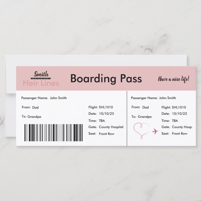 Voyage Thème d'adoption Faire-part bébé fille (Devant)