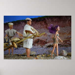 Voyage vers les terrains de chasse. affiche