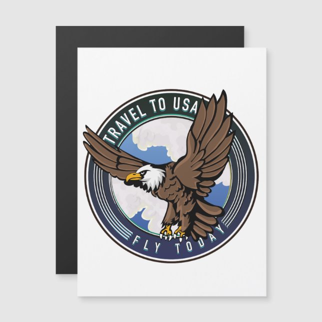 Voyager aux États-Unis Logo Fly today (Devant / Derrière)