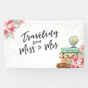 Voyager de Miss à Mme Bannière de douche nuptiale