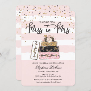Voyager de Miss à Mme Invitation nuptiale
