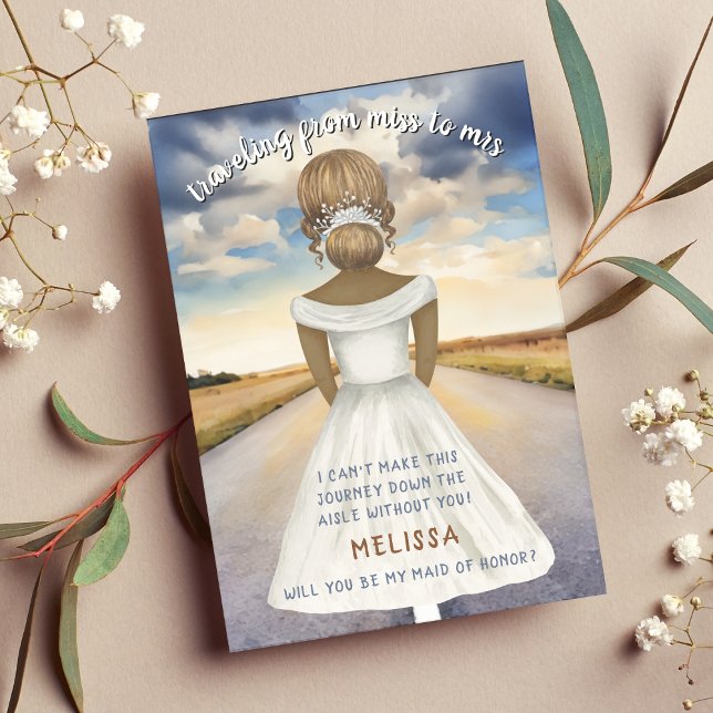 Voyager de Mlle à Mme Bridesmaid Proposition (Traveling From Miss to Mrs Bridesmaid Proposal
)
