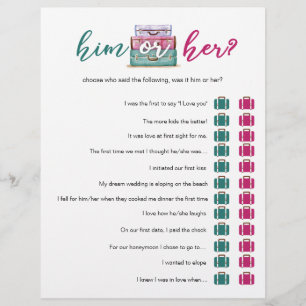 Voyager jeu de douche nuptiale // Pink Turquoise L