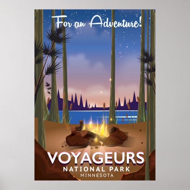 Voyageurs National Park Minnesota travel poster (Devant)
