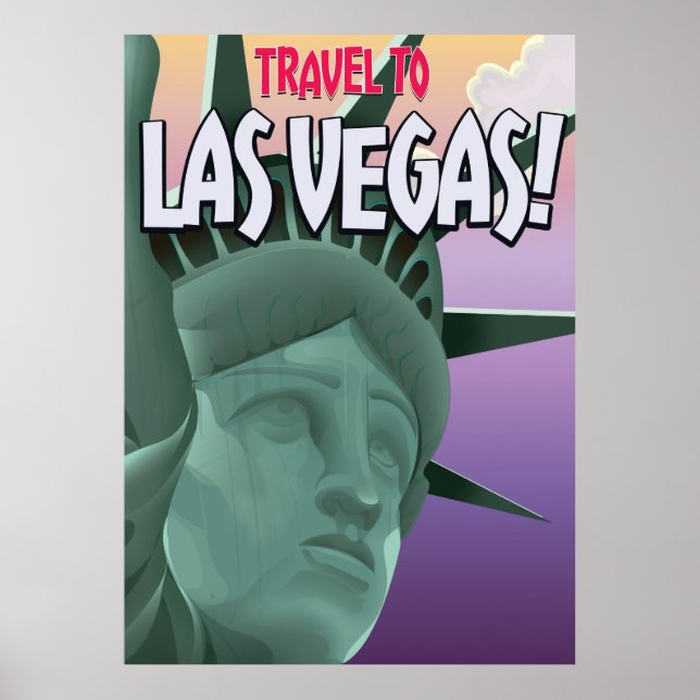 Voyagez à Las Vegas poster de vacances. (Devant)