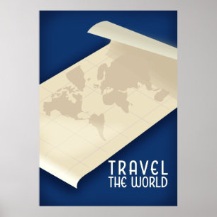 Voyagez à travers le monde affiche de voyage de st