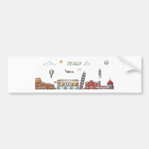 Voyagez dans le monde - Italie Bumper Sticker