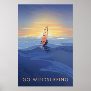Voyagez en Planche à Voile Affiche de Voyage
