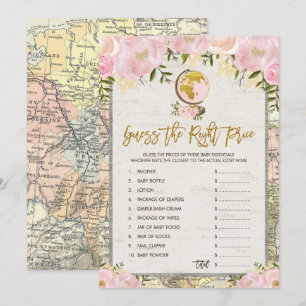 Voyagez Guess au bon prix Baby shower carte de jeu