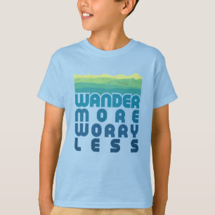 Voyagez plus Inquiète Moins / dégradé bleu T-Shirt