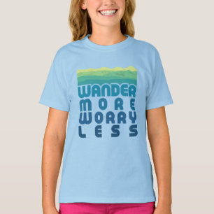Voyagez plus Inquiète Moins / dégradé bleu T-Shirt
