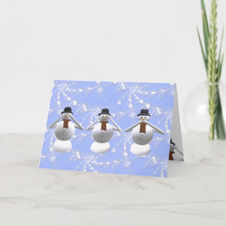 Voyez, Écoute, Ne Parle Pas Mal Snowman Carte de N