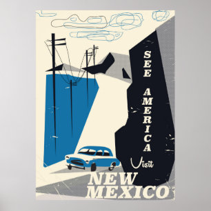 Voyez l'Amérique - Affiche de voyage vintage du No