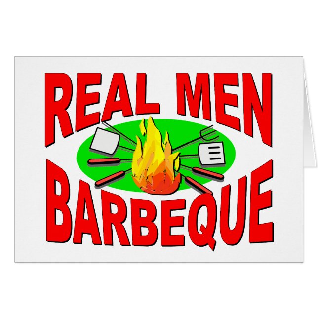 Vrai barbecue d'hommes. Conception drôle pour le (Devant Horizontal)