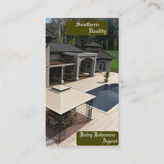 Vrai carte de visite d'agent immobilier (Devant)