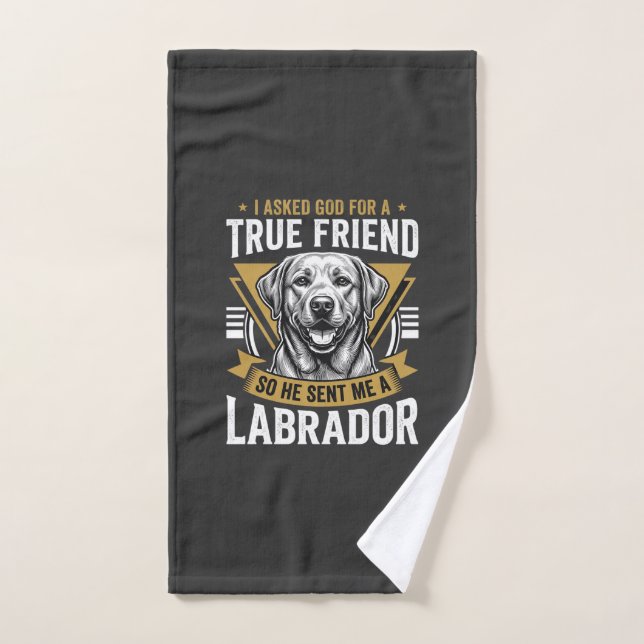 Vrai chien labrador ami (Serviette à main)