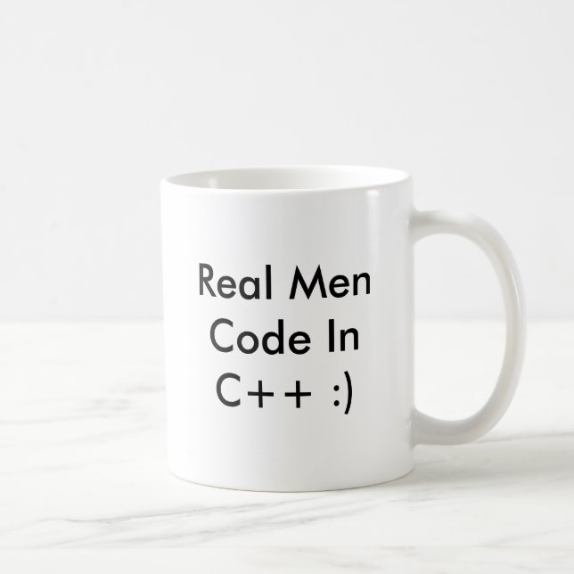 Vrai code inc. d'hommes++ :) tasse de café - (Droite)