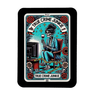 Vrai crime Carte Junkie Tarot Magnet