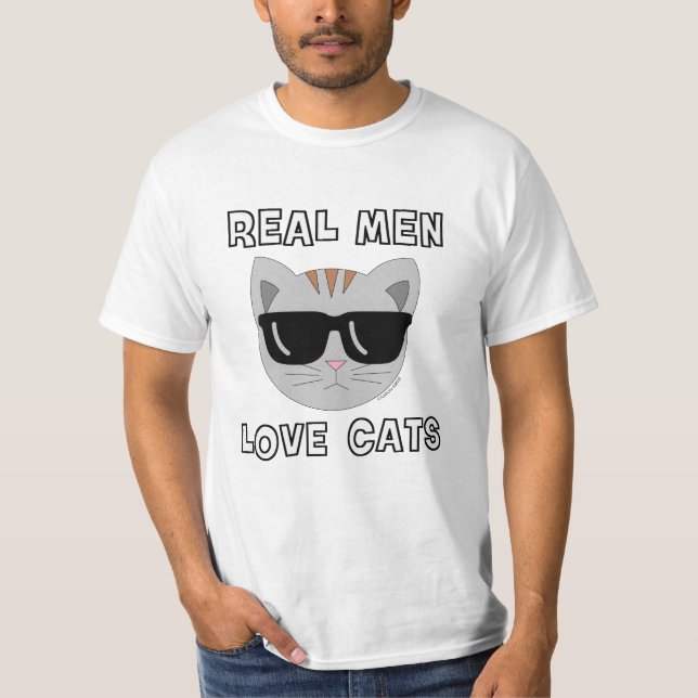 VRAI HOMME AMOUR CHATS garçons Chat T-shirt (Devant)