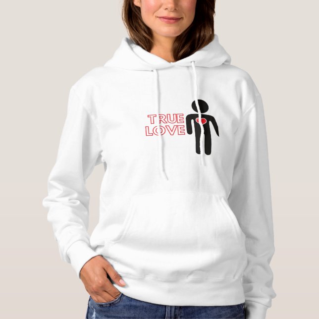 Vrai Sweat - shirt à capuche d'amour (Devant)