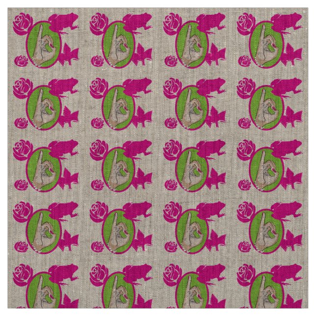 Vrai tissu rose et vert (Échantillon)