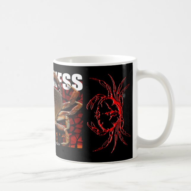 Vraie mosaïque de Dungeness, crabe 3D, tasse du (Droite)