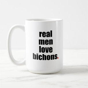 Vraie tasse de Bichons d'amour d'hommes